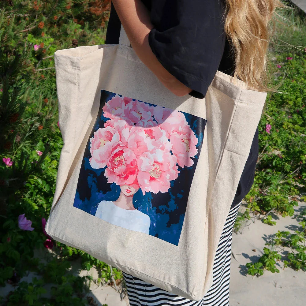 Eco Tote Bag - Peony Muse